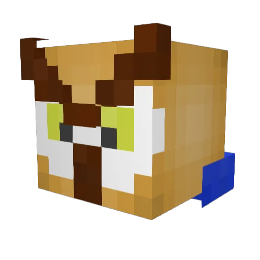 Daorex Minecraft avatar head, 3D render