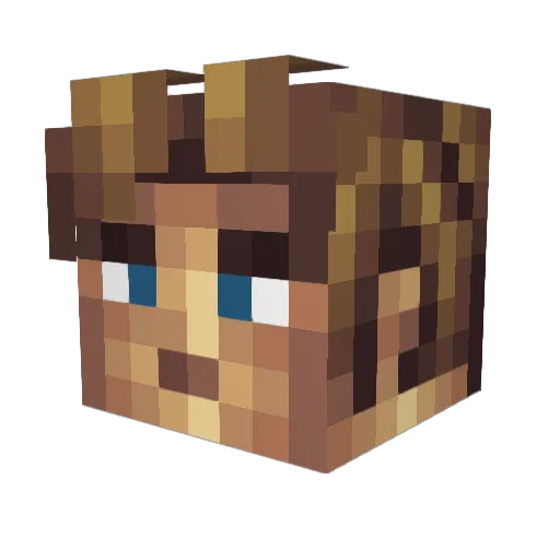 Dapfi007 Minecraft avatar head, 3D render