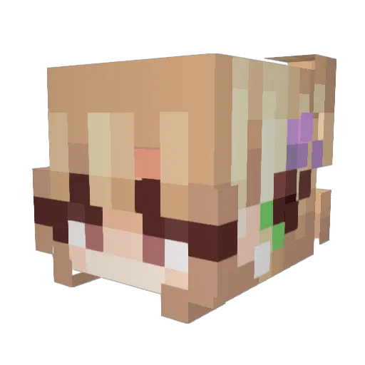 Daph0128 Minecraft avatar head, 3D render