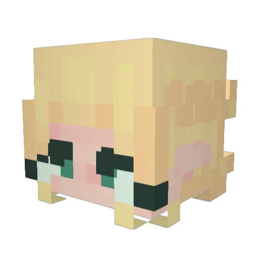 DaphAttack Minecraft avatar head, 3D render