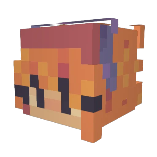 DaphUzumaki Minecraft avatar head, 3D render
