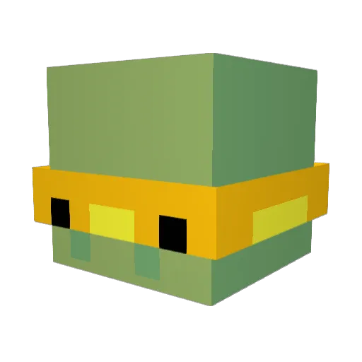 Daphinitely Minecraft avatar head, 3D render
