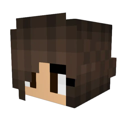 DaphneAesthetic Minecraft avatar head, 3D render