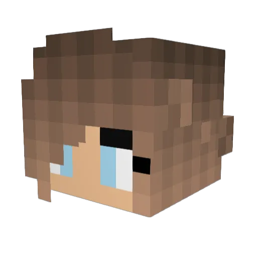 Daphneee Minecraft avatar head, 3D render