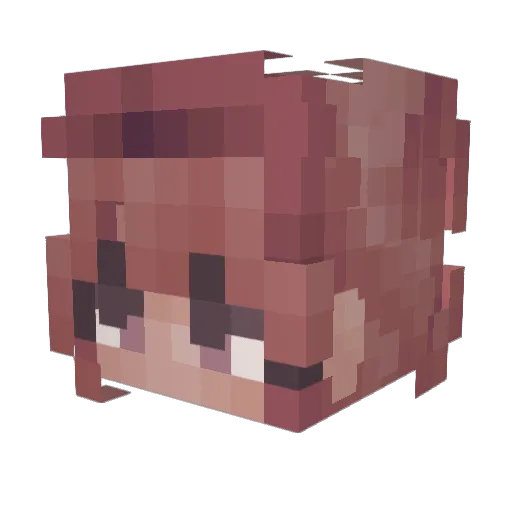 Daphneiris Minecraft avatar head, 3D render