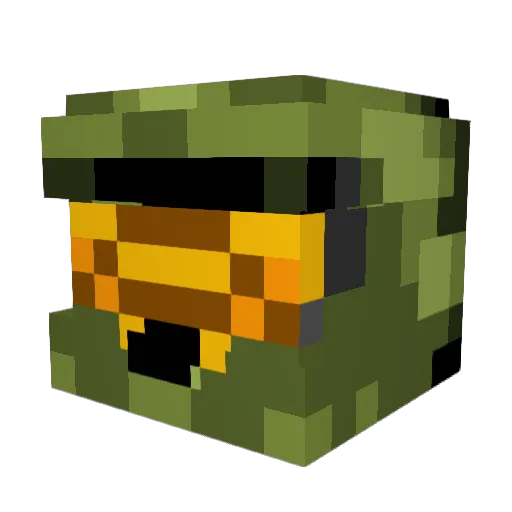 Daphoid Minecraft avatar head, 3D render
