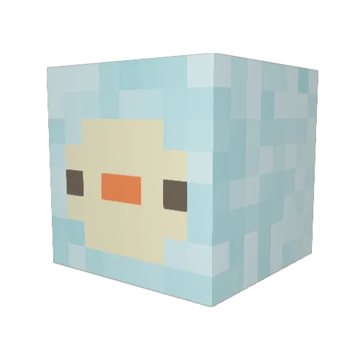 DaphyDuck513 Minecraft avatar head, 3D render