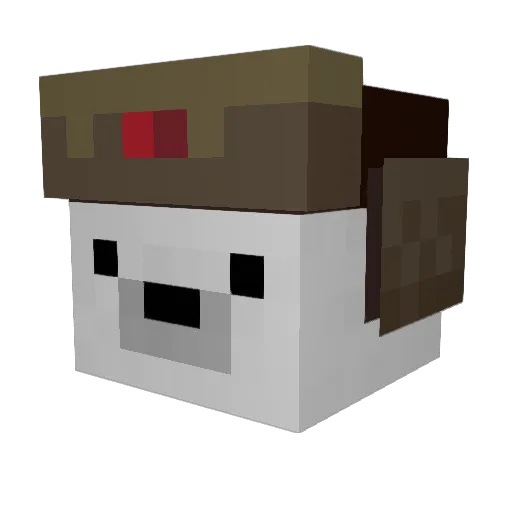 Dapox Minecraft avatar head, 3D render