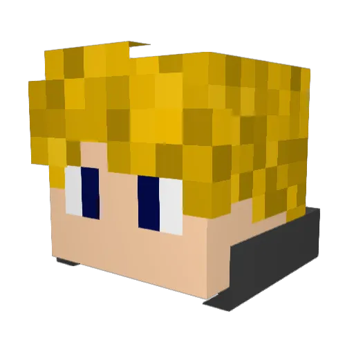 DapperDapper_ Minecraft avatar head, 3D render