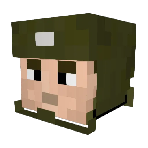 DapperDino1 Minecraft avatar head, 3D render