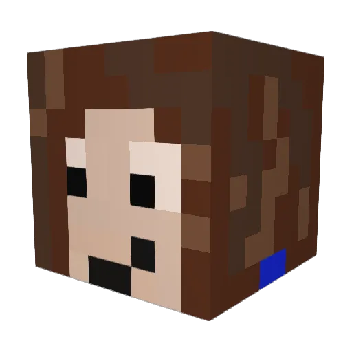 Dapper_Skeleton Minecraft avatar head, 3D render