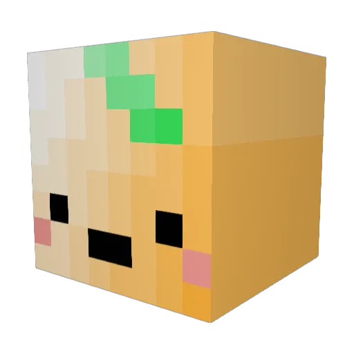 Dapperdinero Minecraft avatar head, 3D render