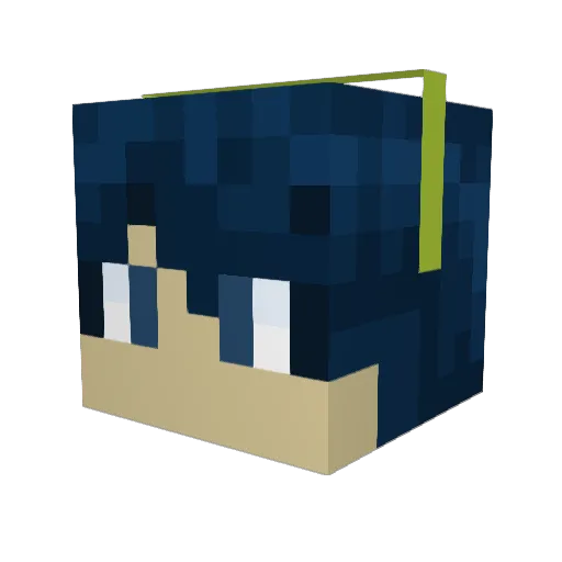 Dappleford Minecraft avatar head, 3D render