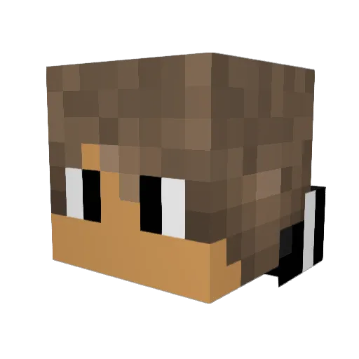 Daprillius Minecraft avatar head, 3D render