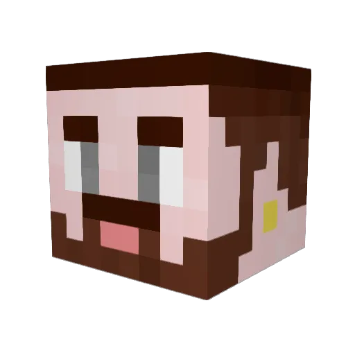 DapsTheStampede Minecraft avatar head, 3D render