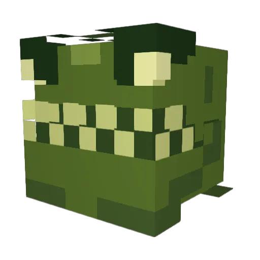 Dapt100 Minecraft avatar head, 3D render