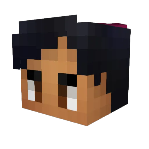 Dapzzz Minecraft avatar head, 3D render
