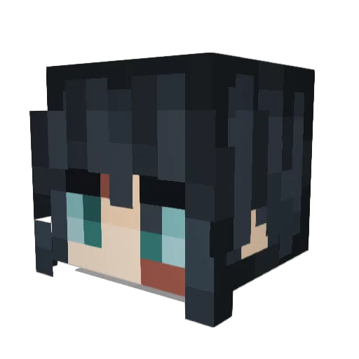 Daqaevs Minecraft avatar head, 3D render