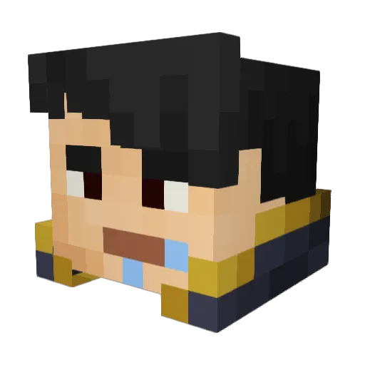 Daqarcraft Minecraft avatar head, 3D render