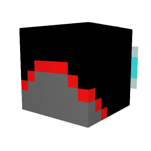 Daqua_ Minecraft avatar head, 3D render