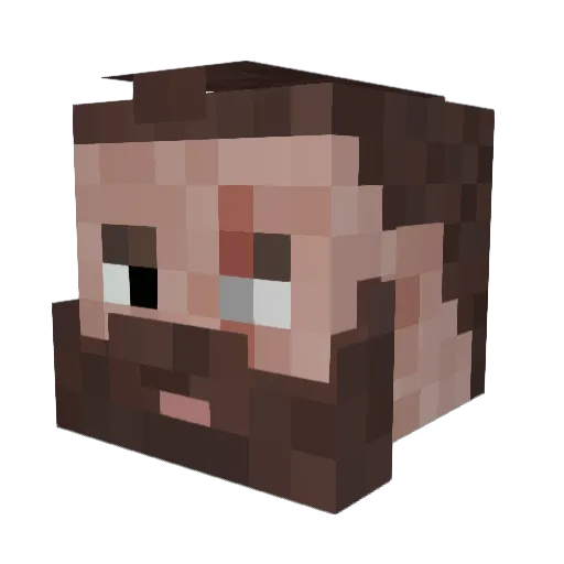 Daquai Minecraft avatar head, 3D render