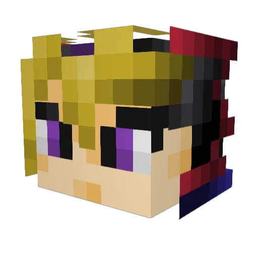Daquang Minecraft avatar head, 3D render