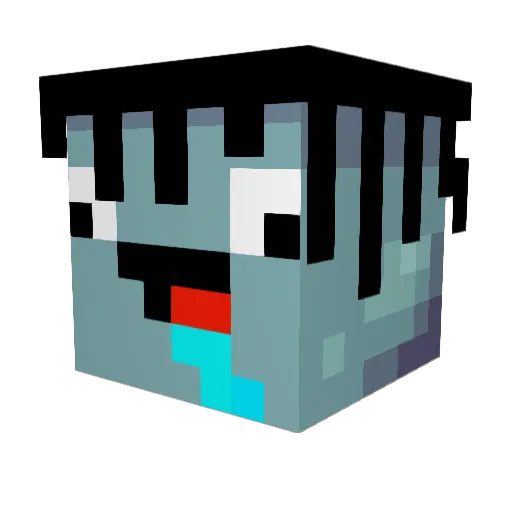 DaquaviousCYBORG Minecraft avatar head, 3D render