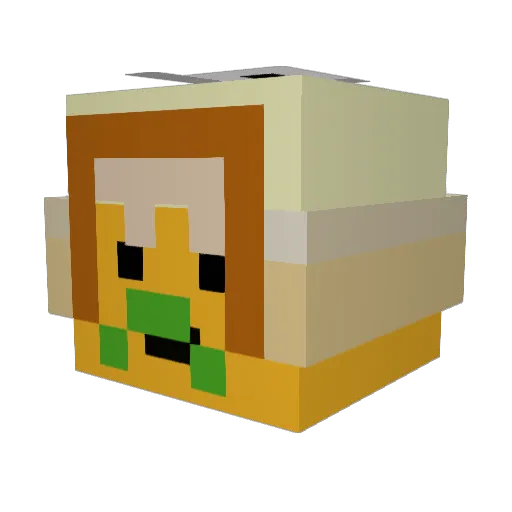 DarBeas Minecraft avatar head, 3D render