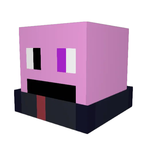 DarBoss1 Minecraft avatar head, 3D render