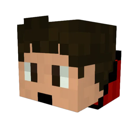 DarCrix Minecraft avatar head, 3D render