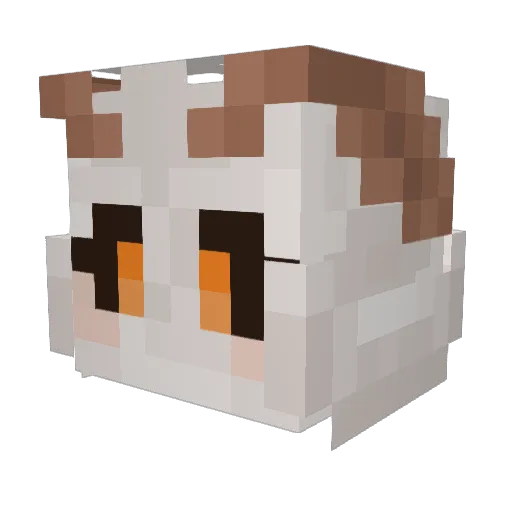 DarTheWolf Minecraft avatar head, 3D render
