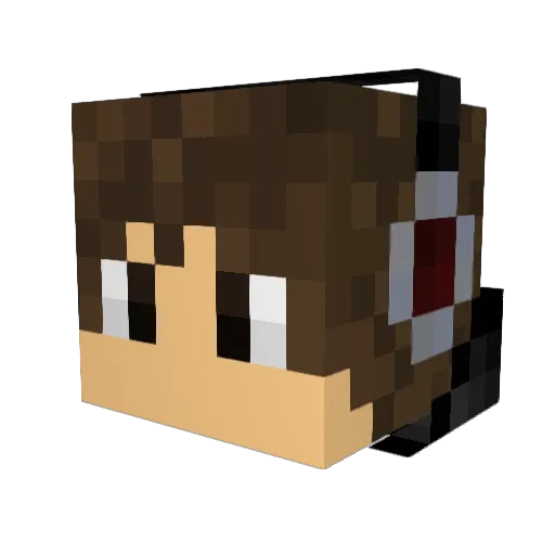 DaraCraft Minecraft avatar head, 3D render