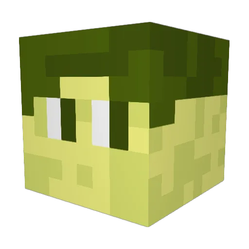 DaraXP Minecraft avatar head, 3D render