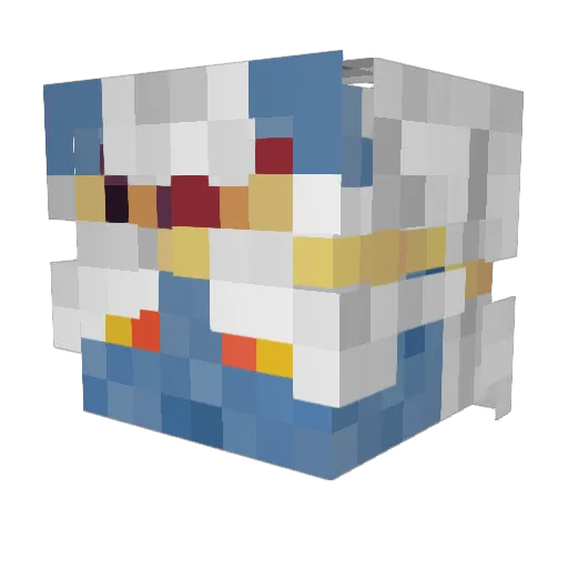 Darahziel Minecraft avatar head, 3D render