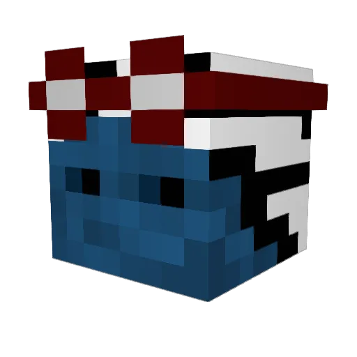 Daraksus Minecraft avatar head, 3D render