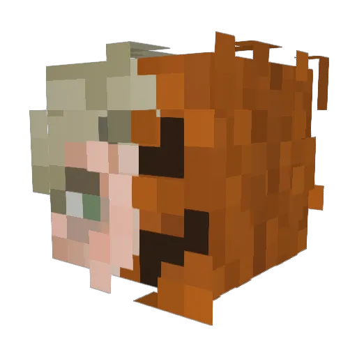 Darb6 Minecraft avatar head, 3D render