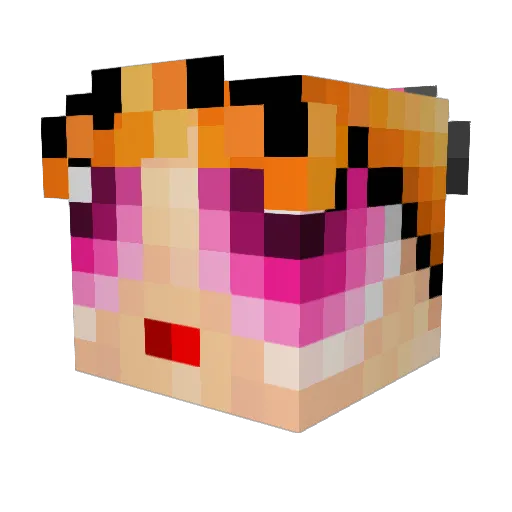 DarbyDancer Minecraft avatar head, 3D render