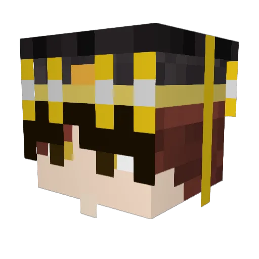 DarceLord Minecraft avatar head, 3D render