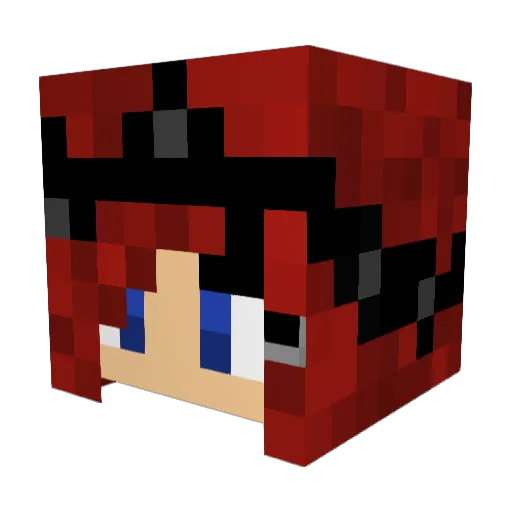 Darceel Minecraft avatar head, 3D render