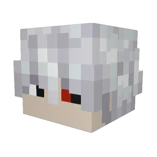 Darcforc Minecraft avatar head, 3D render
