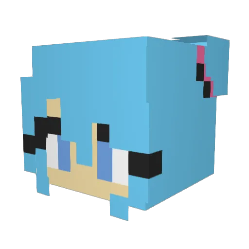Darchianne Minecraft avatar head, 3D render