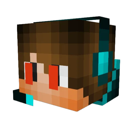 Darciasty12 Minecraft avatar head, 3D render