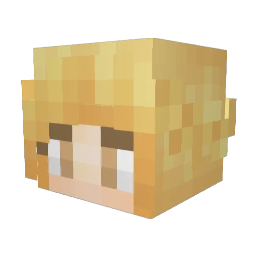 Darcinda Minecraft avatar head, 3D render