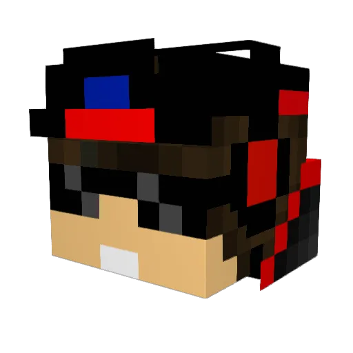 Darck_2000 Minecraft avatar head, 3D render