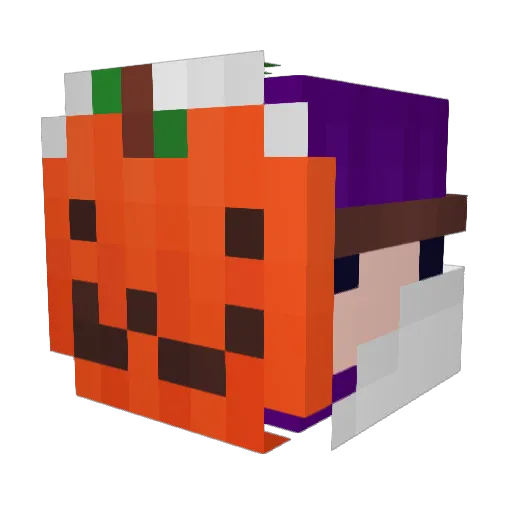 Darcki_ Minecraft avatar head, 3D render