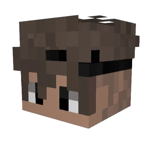 Darckiing Minecraft avatar head, 3D render