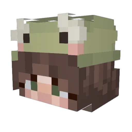 Darckpinks Minecraft avatar head, 3D render