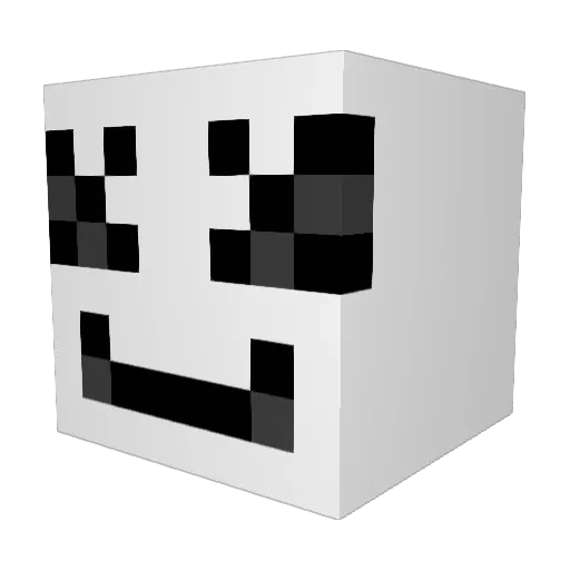 Darcomes Minecraft avatar head, 3D render