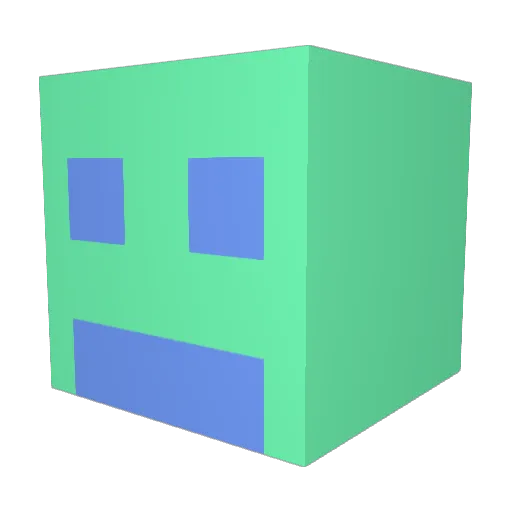 DarconMaster Minecraft avatar head, 3D render