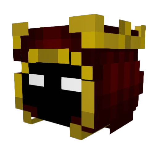 Darcone Minecraft avatar head, 3D render